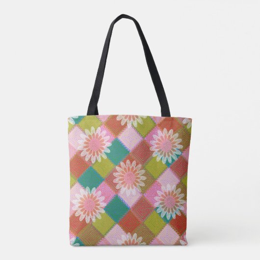 70er daisy Blume Tasche (Rückseite)