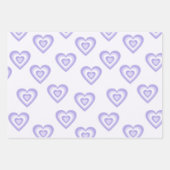 70er der lila hintereinander geometrischen Streife Geschenkpapier Set (Vorderseite 2)