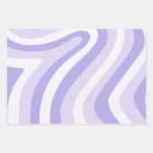 70er der lila hintereinander geometrischen Streife Geschenkpapier Set (Vorderseite)