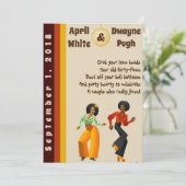 70er Disco-Art-Einladung Einladung (Stehend Vorderseite)