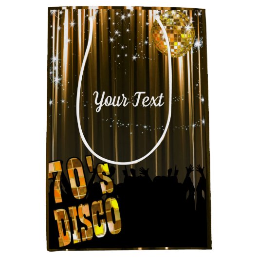 70er Disco Custom Mittlere Geschenktüte (Vorderseite)