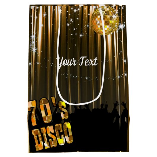 70er Disco Custom Mittlere Geschenktüte (Rückseite)