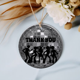 70er Disco Geburtstag Silberner Glitzer Ball Viele Geschenkanhänger