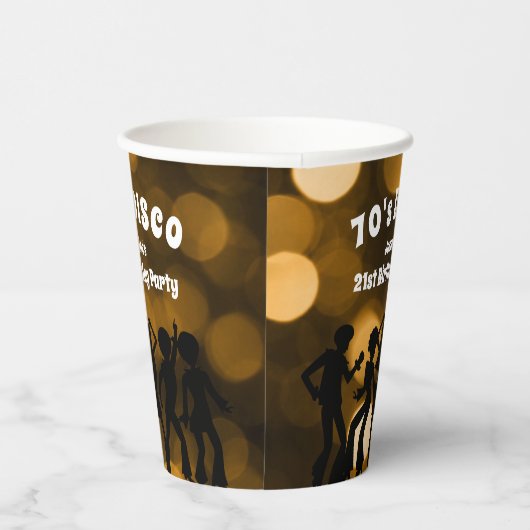 70er Disco Geburtstagsparty Pappbecher (Rechts)