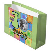 70er Disco Große Geschenktüte (Vorderseite Schrägansicht)