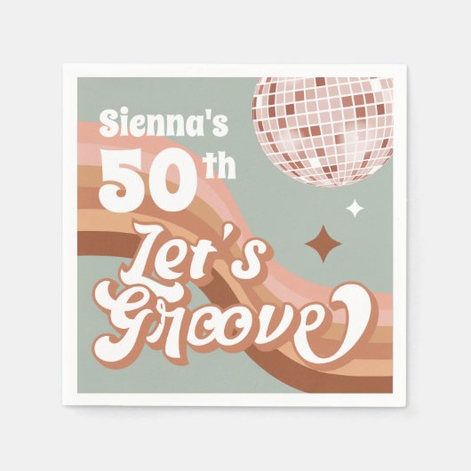 70er Disco Party Napkins Serviette (Vorderseite)