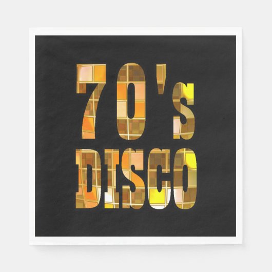 70er Disco Party Napkins Serviette (Vorderseite)