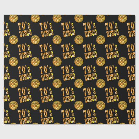 70er Disco Party Wrapping Paper Geschenkpapier (Flach)