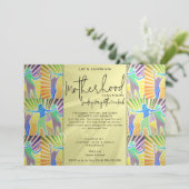 70er Disco Retro Script Muttertag Abendessen Brunc Einladung (Stehend Vorderseite)