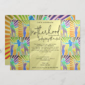 70er Disco Retro Script Muttertag Abendessen Brunc Einladung (Vorne/Hinten)