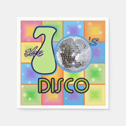 70er Disco Serviette (Vorderseite)