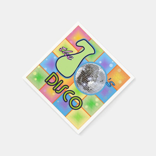 70er Disco Serviette (Ecke)