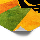 70er Disco-Tänzer Retro Poster (Ecke)