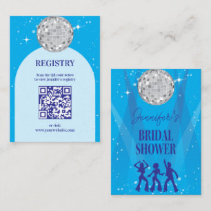 70er Disco Tanzkönigin Brautparty-Geschenkliste Begleitkarte