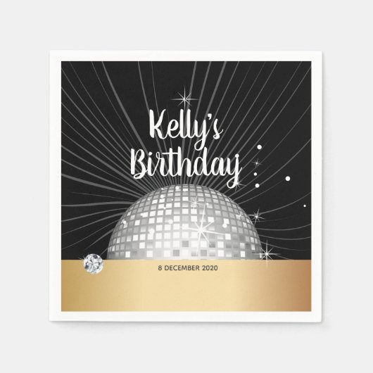 70er, Diskothek, Cocktailpapier Napkins Serviette (Vorderseite)