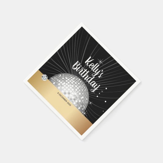 70er, Diskothek, Cocktailpapier Napkins Serviette (Ecke)