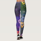 70er Folk Garden - blaue Leggings (Rückseite)