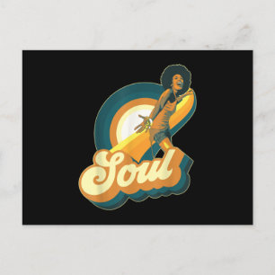 70er Funk Afro Disco Soul Ankündigungspostkarte