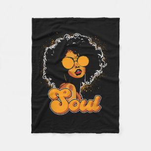 70er Funk Afro Frauen Soul Retro Vintage Stil Schw Fleecedecke