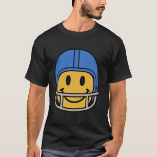 70er Fußball Gelbes Smiley Gesicht Lächelnd Glückl T-Shirt
