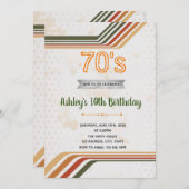 70er-Geburtstagsveranstaltung Einladung (Vorne/Hinten)