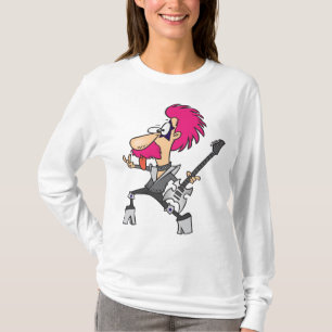 70er Glam-Rock-Star Pink-Mohawk-Punk-Musiker T-Shirt