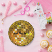 70er Gold Disco Ball 7" Papierplatte Pappteller (Party)