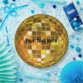 70er Gold Disco Ball 9" Pappteller (Party)