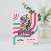 70er Groovy Boogie Retro Disco Geburtstagsparty (Stehend Vorderseite)