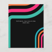 70er Groovy Boogie Retro Disco Geburtstagsparty (Rückseite)