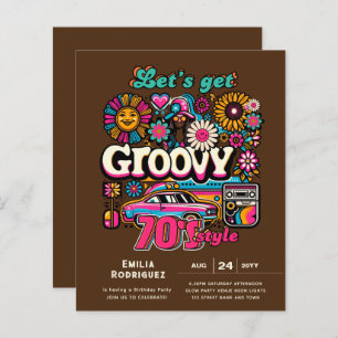 70er Groovy Boogie Retro Disco Geburtstagsparty