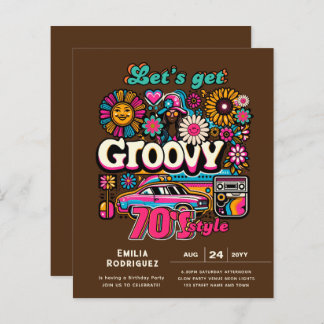 70er Groovy Boogie Retro Disco Geburtstagsparty