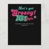 70er Groovy Boogie Retro Disco Geburtstagsparty (Rückseite)