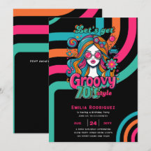 70er Groovy Boogie Retro Disco Geburtstagsparty