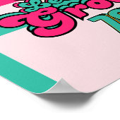 70er Groovy Boogie Retro Disco Poster (Ecke)