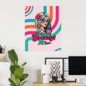 70er Groovy Boogie Retro Disco Poster (Heimbüro)