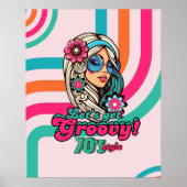 70er Groovy Boogie Retro Disco Poster (Vorne)