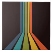 70er Groovy Retro Farbiges Muster Fliese (Vorderseite)