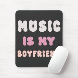 70er Groovy Typografie - Musik ist mein Freund Mousepad