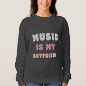 70er Groovy Typografie - Musik ist mein Freund Sweatshirt (Vorderseite)