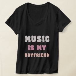 70er Groovy Typografie - Musik ist mein Freund T-Shirt