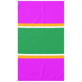 70er Hellgrüne, rosa, gelb-weiße Streifen Tischdecke (Vorderseite)