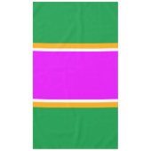 70er Hellrosa Gelbgelbe Streifen Tischdecke (Vorderseite)