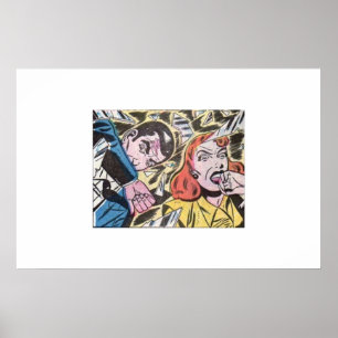 70er Horror Vintage Comicen   alt, klassisch und R Poster