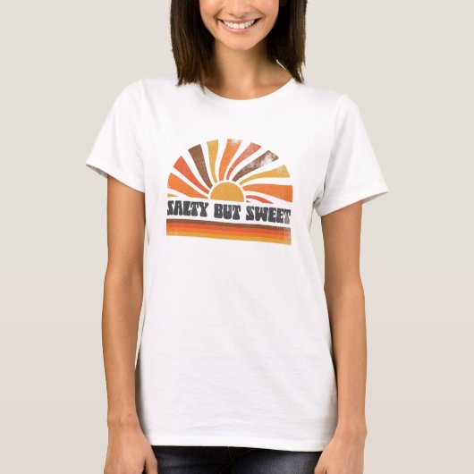 70er Inpired Retro Sommer Sunset Sunrise Sun Rays T-Shirt (Vorderseite)