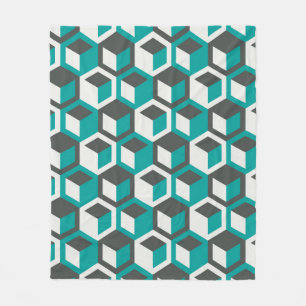 70er inspiriert abstrakte geometrisch geometrisch  fleecedecke