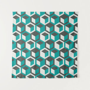 70er inspiriert abstrakte geometrisch geometrisch  wandteppich