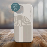 70er Inspiriert Linie Art - Neutraler Regenbogenbo