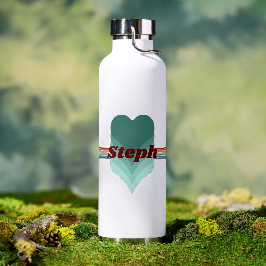 70er Inspiriert Retro-Regenbogenstreifen Aufkleber Trinkflasche (Außenbereich)