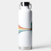 70er Inspiriert Retro-Regenbogenstreifen Aufkleber Trinkflasche (Vorderseite)